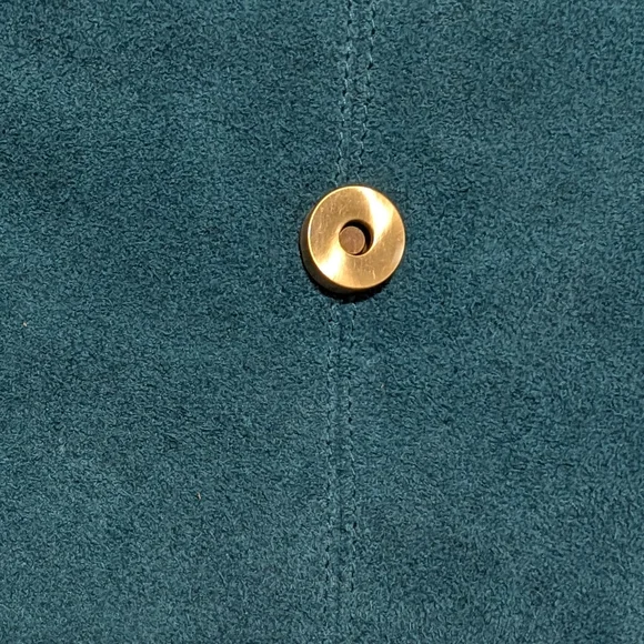 Anabaglish Teal Suede Leather Boho Purse - Picture 13 of 13